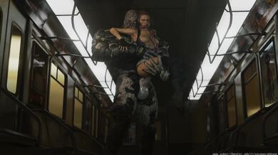 Jill gets brutally pounded by her evil nemesis in her tight little asshole.
