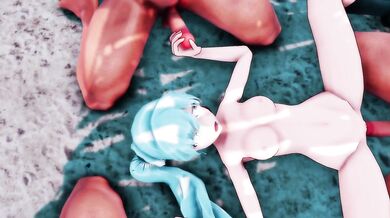 Uninhabited Island Group Sex with Multiple Partners [3D Animated]