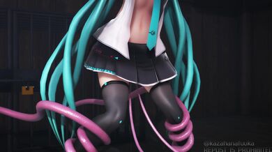 Tentacular MMD Miku's Messy Golden Shower