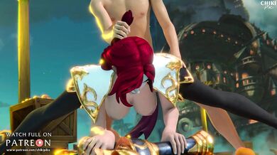 Doggy Miss Fortune's Pirate Queen Gangbang