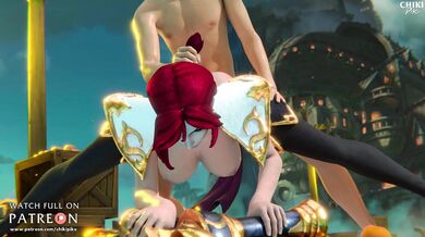 Doggy Miss Fortune's Pirate Queen Gangbang