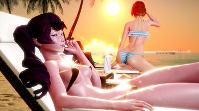 Beach Bitches: Azraesha and Cait's Hot Summer Fuckfest