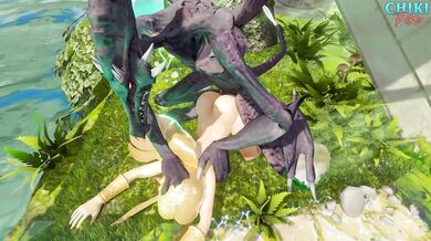 Fucking Zelda and Ridley in a Tornado of Cum!