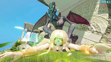 Fucking Zelda and Ridley in a Tornado of Cum!