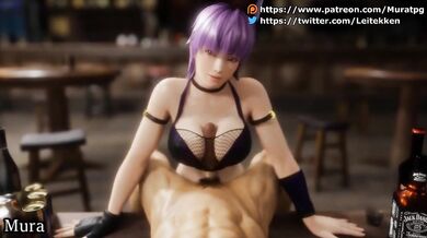 Buxom babe Ayane's big breast implants expose her huge titties for some hardcore action!