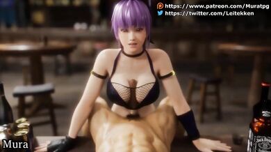 Buxom babe Ayane's big breast implants expose her huge titties for some hardcore action!