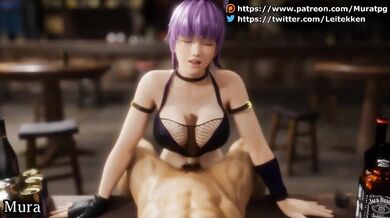 Buxom babe Ayane's big breast implants expose her huge titties for some hardcore action!