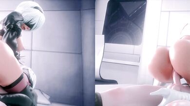 [EXGA] 2B and 2P Riding Simultaneously in Split Screen