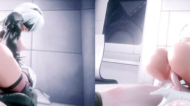 [EXGA] 2B and 2P Riding Simultaneously in Split Screen