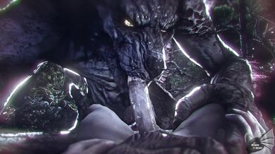 Mouthful of Werewolf Cock Gets Dragon's Attention!