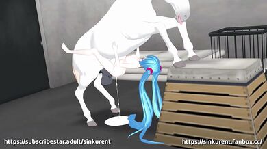 Miku's Unbridled Passion with the Horse in Part 2 of their Sexual Adventure