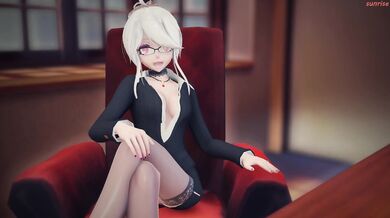 [MMDSunrise] Principal Haku gets buggered by insects in her office