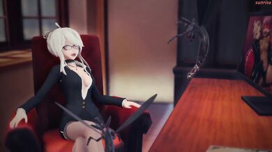 [MMDSunrise] Principal Haku gets buggered by insects in her office