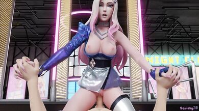 Ahri's Explosive Orgasm During Clubbing Adventure [Squishy3D]