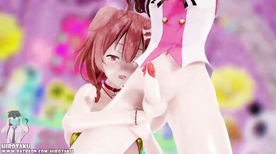Futa Virtual Reality Sex with Kizuna AI and Korone Inugami in 'VRtubers'