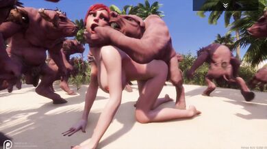 Pigmen's Gang Bang on Serena's Wet Cunt