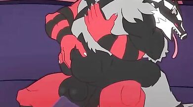 Double Penetration: Incineroar and Obstagoon Fuck Ditto from Behind [Dark Side of Discovery]