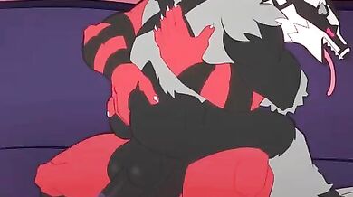 Double Penetration: Incineroar and Obstagoon Fuck Ditto from Behind [Dark Side of Discovery]