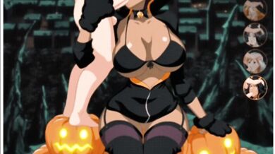 Yoruichi's Halloween Cock-Sucking Adventure with Bato