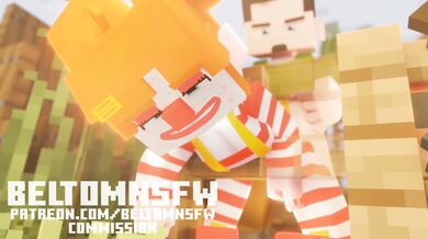 Minecraft Clown Fucked up on a Fence: A Beltom NSFW Experience