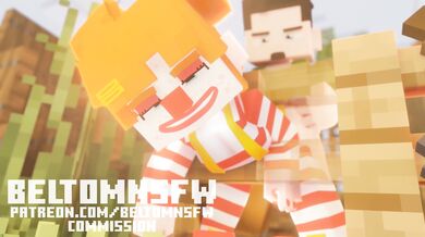 Minecraft Clown Fucked up on a Fence: A Beltom NSFW Experience