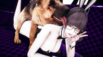 Bunny Girl Gets Banged by Horny Canine