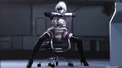 The Tiny 9S Gets Fucked By The Sexy Android 2B