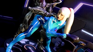 Metroid's Samus ravaged by the Collector in her own ship