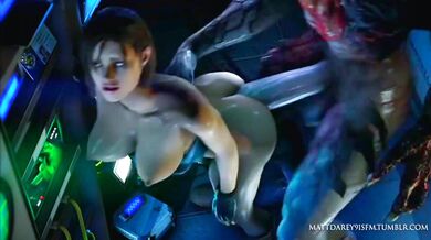 Jill Valentine's Sexual Encounter with a Tyrannical Dictator in Her Resident Evil 3 Outfit