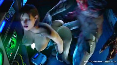 Jill Valentine's Sexual Encounter with a Tyrannical Dictator in Her Resident Evil 3 Outfit