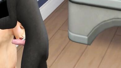 Hungry Latina devoured by rabid dog's cock