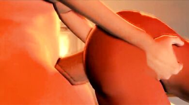 Transgender hottie gives and receives in the shower with her massive cock.