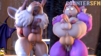 Futa-on-Femme Anal Threesome with a Full Nelson Flip [queer_smut]