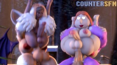 Futa-on-Femme Anal Threesome with a Full Nelson Flip [queer_smut]
