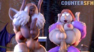 Futa-on-Femme Anal Threesome with a Full Nelson Flip [queer_smut]