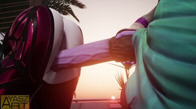 Widowmaker gets stuffed with Futanari Soraka's cock and pussy