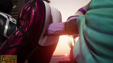 Widowmaker gets stuffed with Futanari Soraka's cock and pussy