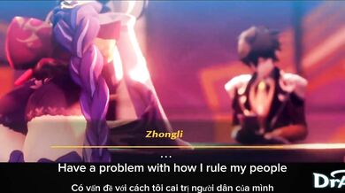 (69 FPS) Raiden Shogun's Taming of Zhongli [Dragk] [Viet subbed]