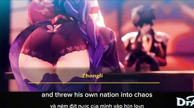 (69 FPS) Raiden Shogun's Taming of Zhongli [Dragk] [Viet subbed]