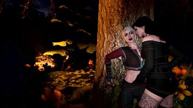 Yennefer and Ciri's Lesbian Forest Fun - DesireSFM