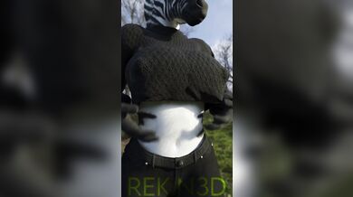Jungle Juggs: Rekinekd's 3D Zebra Boobs Bonanza!