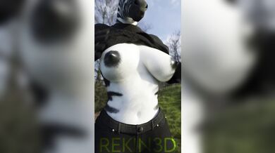 Jungle Juggs: Rekinekd's 3D Zebra Boobs Bonanza!