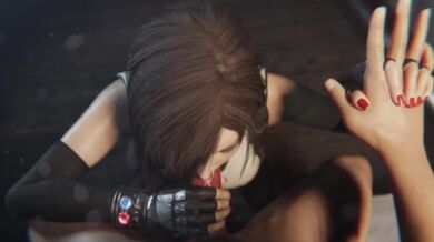 Tifa's Tight Twat Takes a Thundering Tsunami of Cum while Blasting her Fleshy Lips with Rose Red Lipstick, all the While her Huge Boobs Jiggle like Crazy!