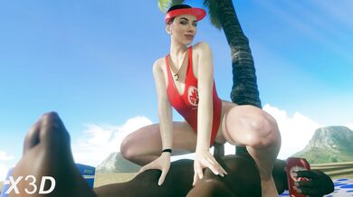 Blonde Hottie Life Guard with a Black Cock in Her Mouth [Titty Fucking and Anal] [Ultra HD]