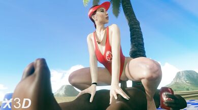 Blonde Hottie Life Guard with a Black Cock in Her Mouth [Titty Fucking and Anal] [Ultra HD]