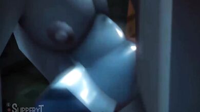 Big Tits Nurse Inflates Patient's Dick with Her Mouth during Standing Doggy Style Sex