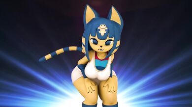 Wixiefox's Tail is a Yummy Treat for Ankha (SFW)