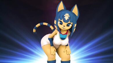 Wixiefox's Tail is a Yummy Treat for Ankha (SFW)