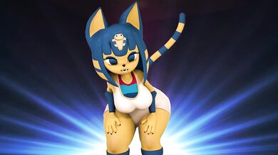 Wixiefox's Tail is a Yummy Treat for Ankha (SFW)