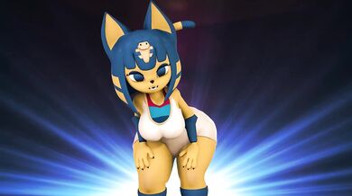 Wixiefox's Tail is a Yummy Treat for Ankha (SFW)